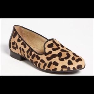 Leopard Print Smoking Flats/Loafers